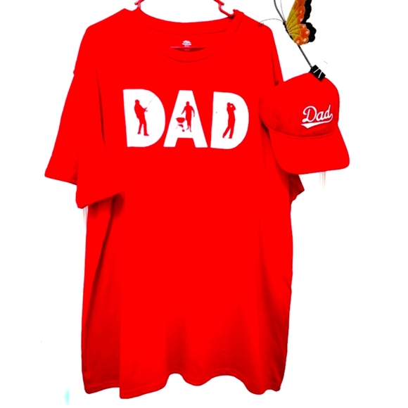 *M25475 New Celebrate Father’s 2-Psc T-shirt & Cap - Picture 1 of 7